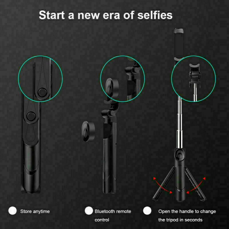 Telescopic Selfie Stick 2.0 Bluetooth Tripod Monopod Phone Holder