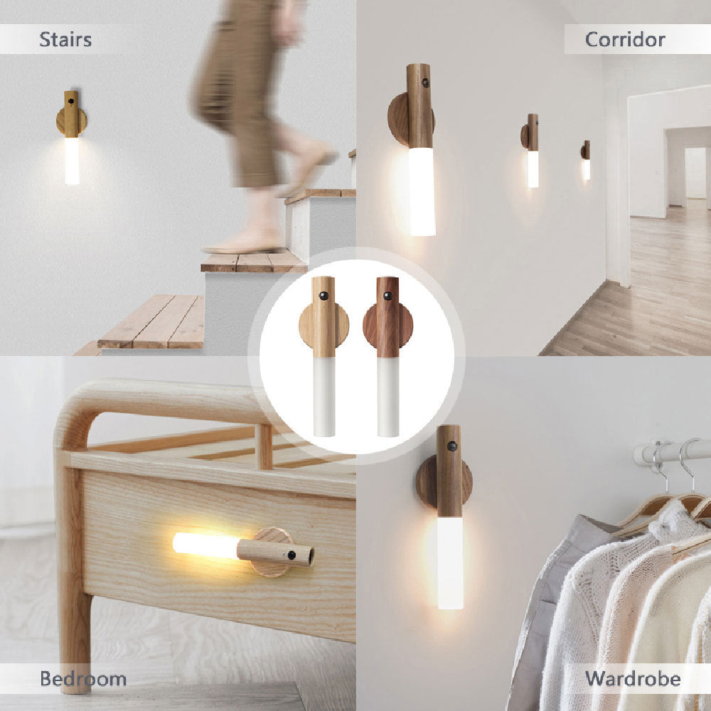 Auto Magnetic Wood Wireless Light 2.0