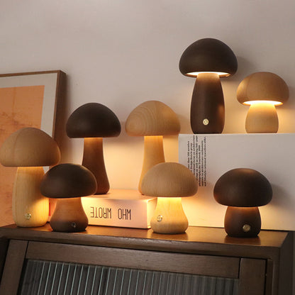 Wooden Mushroom LED light 2.0