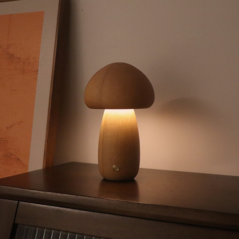 Wooden Mushroom LED light 2.0