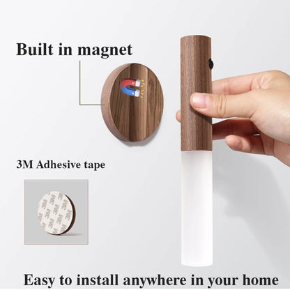 Auto Magnetic Wood Wireless Light 2.0