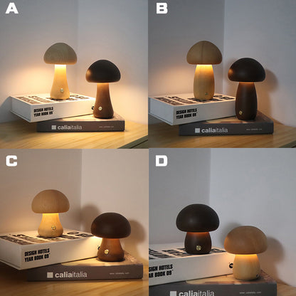 Wooden Mushroom LED light 2.0