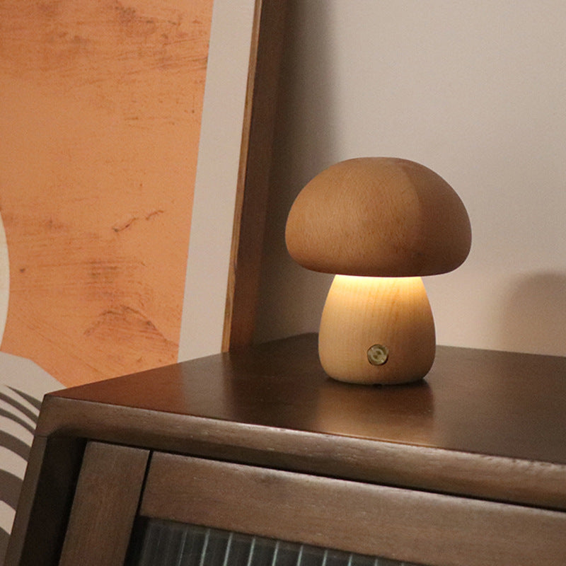 Wooden Mushroom LED light 2.0