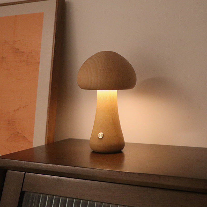 Wooden Mushroom LED light 2.0